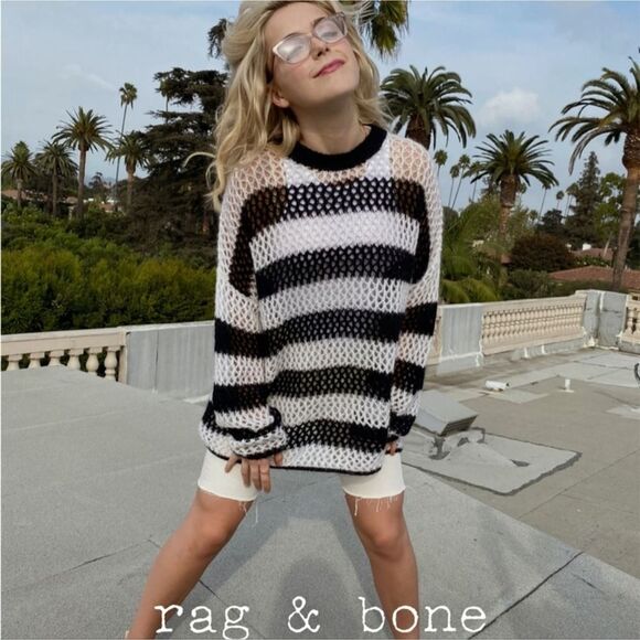 Rag & bone Sadie stiped knit pullover - Picture 1 of 6